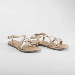 Hot Sandalia trenzada piel oro OH GIRL Sandalias