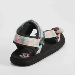 Sandalia velcro tie dye multicolor Mujer Sandalias Planas