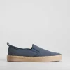 Best Slip on de lona y yute azul marino Hombre Zapatillas Lona