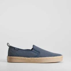 Best Slip on de lona y yute azul marino Hombre Zapatillas Lona