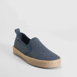 Best Slip on de lona y yute azul marino Hombre Zapatillas Lona