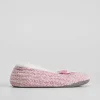 Sale Slippers de mujer forradas rosa lazo Mujer Calcetines|Zapatillas Casa