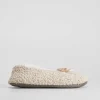 Online Slippers de mujer forradas beige lazo Mujer Calcetines|Zapatillas Casa