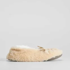 Outlet Slippers de mujer renos beige Calcetines