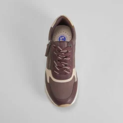 Clearance Sneaker cremallera burdeos Mujer Sneakers