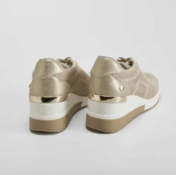 Outlet Sneaker cuña beige Mujer Sneakers