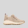 Clearance Sneaker cuña beige Mujer Sneakers