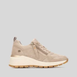 Clearance Sneaker cuña beige Mujer Sneakers