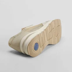 Discount Sneaker cuña con cordón oro Mujer Sneakers