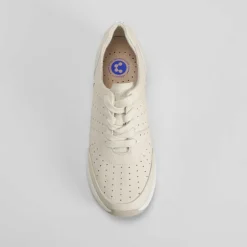 Hot Sneaker cuña piel blanco roto Mujer Zapatos Confort|Zapatos Tacón