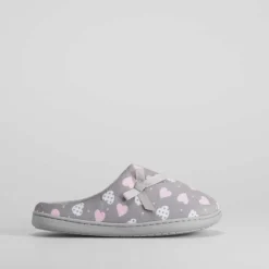 New Zapatilla abierta estampado lazo Mujer Zapatillas Casa