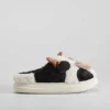 Hot Zapatilla abierta vaca blanca Mujer Zapatillas Casa