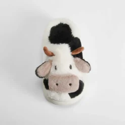 Clearance Zapatilla abierta vaca infantil blanca Zapatillas Casa