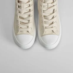 Discount Zapatilla alta beige cremallera Zapatillas Altas