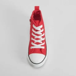 Hot Zapatilla alta de lona roja OH GIRL Zapatillas Lona