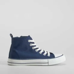 New Zapatilla alta lona azul marino OH GIRL Zapatillas Lona