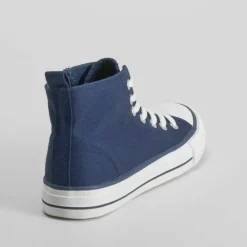 New Zapatilla alta lona azul marino OH GIRL Zapatillas Lona