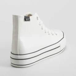 Discount Zapatilla alta plataforma blanca Mujer Zapatillas Altas|Básicos X Menos