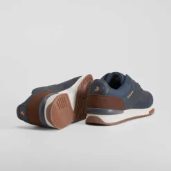 New Zapatilla azul oscura con detalles marrones Hombre Sneakers