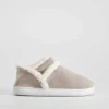 Hot Zapatilla bota taupe Mujer Zapatillas Casa