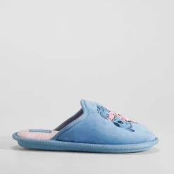 Clearance Zapatilla casa bordada azul Mujer Zapatillas Casa