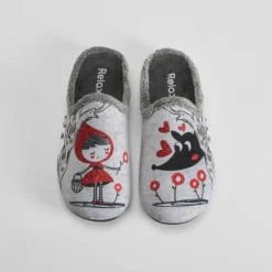 New Zapatilla casa caperucita gris Mujer Zapatillas Casa