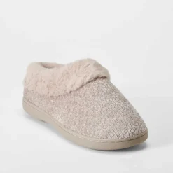 Clearance Zapatilla casa cerrada de pelo beige Mujer Zapatillas Casa