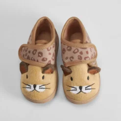 Sale Zapatilla casa cerrada velcro bebé leopardo Zapatillas Casa