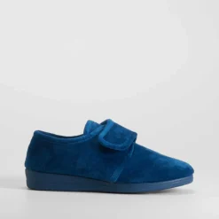Hot Zapatilla casa cerrada velcro azul Mujer Zapatillas Casa