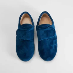 Hot Zapatilla casa cerrada velcro azul Mujer Zapatillas Casa