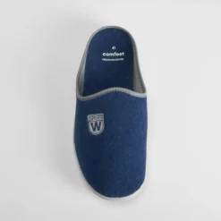 New Zapatilla casa confort rizo azul marino Hombre Zapatillas Abiertas