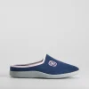 Clearance Zapatilla casa confort rizo azul Mujer Zapatillas Casa