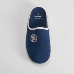 Clearance Zapatilla casa confort rizo azul Mujer Zapatillas Casa