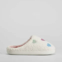 Zapatilla casa corazones blanca Mujer Zapatillas Casa