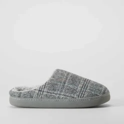 Best Zapatilla casa cuadros gris Hombre Zapatillas Abiertas