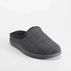 Hot Zapatilla casa cuadros negra Hombre Zapatillas Abiertas