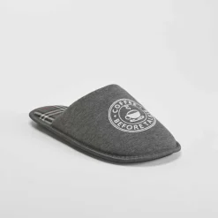 Zapatilla casa estampada gris Hombre Zapatillas Abiertas