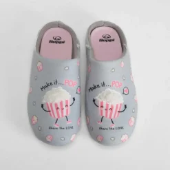 Outlet Zapatilla casa fantasia gris Mujer Zapatillas Casa