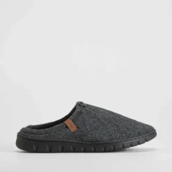 Hot Zapatilla casa fieltro negra Hombre Zapatillas Abiertas