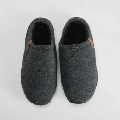 Hot Zapatilla casa fieltro negra Hombre Zapatillas Abiertas