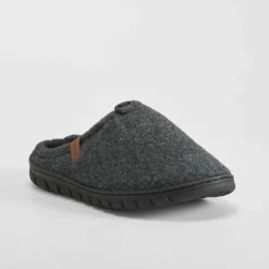 Hot Zapatilla casa fieltro negra Hombre Zapatillas Abiertas