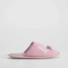 Clearance Zapatilla casa gato y topos rosa Mujer Zapatillas Casa