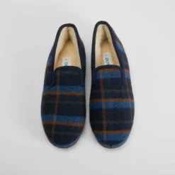 Outlet Zapatilla casa lana azul Hombre Zapatillas Cerradas