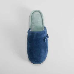 Sale Zapatilla casa lazo y topos azul Mujer Zapatillas Casa