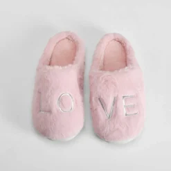 Clearance Zapatilla casa love rosa Mujer Zapatillas Casa