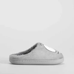 Best Zapatilla casa ojos bordados gris Zapatillas Casa