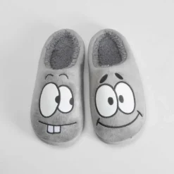 Best Zapatilla casa ojos bordados gris Zapatillas Casa