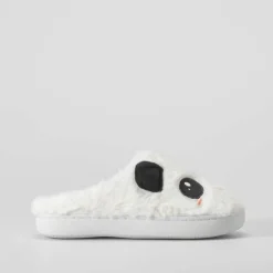 Clearance Zapatilla casa oso panda blanca Zapatillas Casa