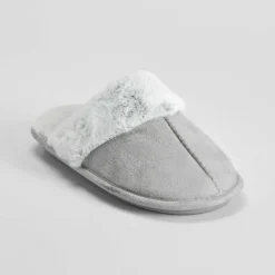 Online Zapatilla casa pelo gris Mujer Zapatillas Casa