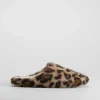 Discount Zapatilla casa pelo leopardo Mujer Zapatillas Casa